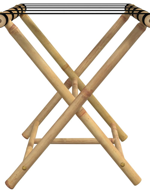 Загрузите изображение в средство просмотра галереи, Suport pentru bagaje pliabil, 62x42x50,5 cm, bambus

