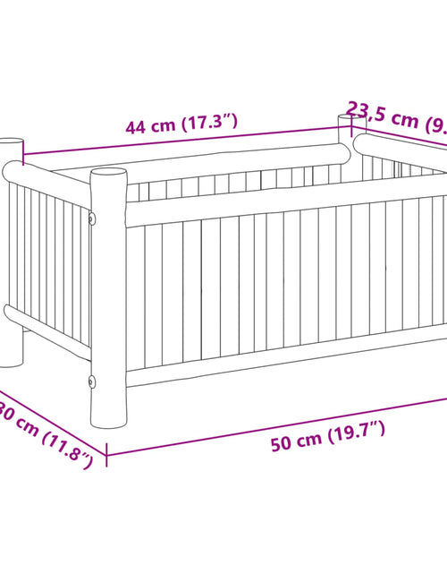 Загрузите изображение в средство просмотра галереи, Jardinieră, 50x30x25 cm, bambus
