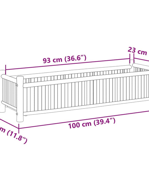 Загрузите изображение в средство просмотра галереи, Jardinieră, 100x30x25 cm, bambus
