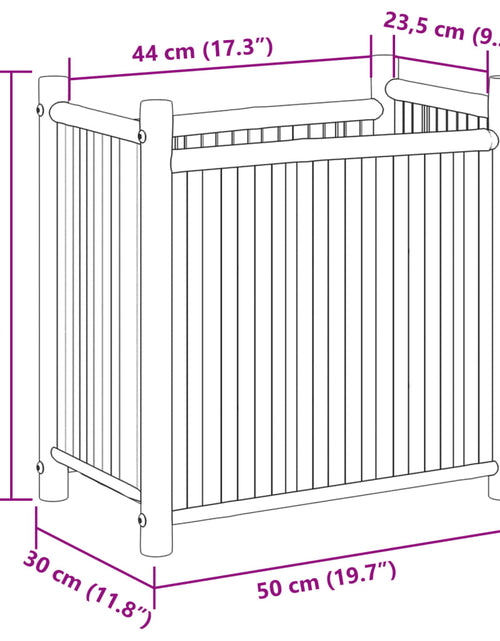 Încărcați imaginea în vizualizatorul Galerie, Jardinieră, 50x30x50 cm, bambus

