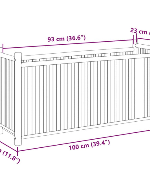 Загрузите изображение в средство просмотра галереи, Jardinieră, 100x30x50 cm, bambus
