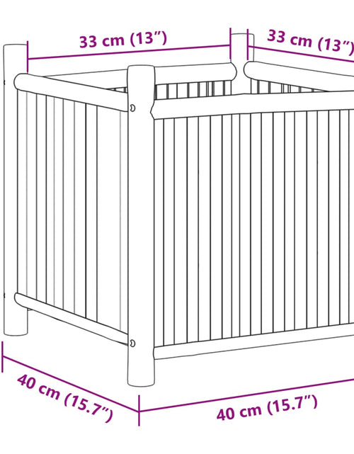 Загрузите изображение в средство просмотра галереи, Jardinieră, 40x40x40 cm, bambus
