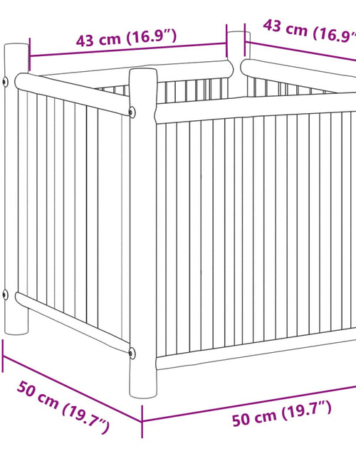 Загрузите изображение в средство просмотра галереи, Jardinieră, 50x50x50 cm, bambus
