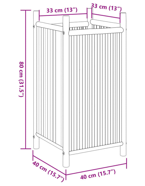 Загрузите изображение в средство просмотра галереи, Jardinieră, 40x40x80 cm, bambus
