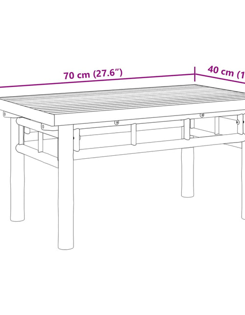 Загрузите изображение в средство просмотра галереи, Măsuță de cafea, 70x40x35 cm, bambus
