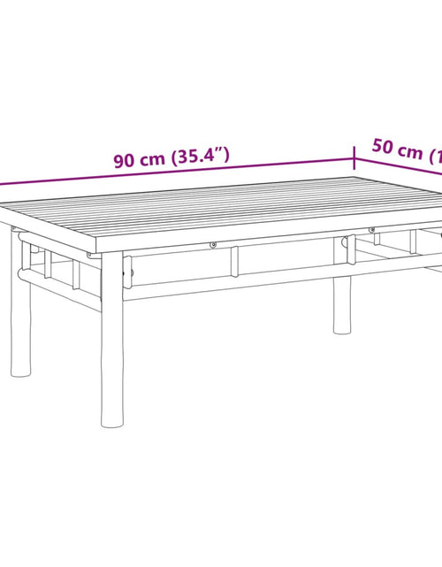 Загрузите изображение в средство просмотра галереи, Măsuță de cafea, 90x50x35 cm, bambus
