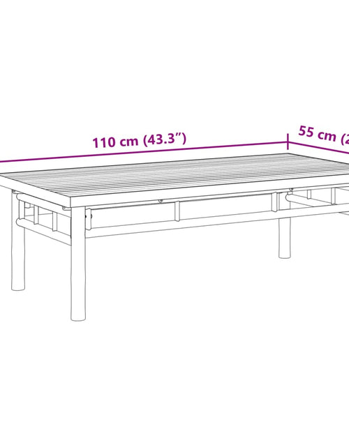 Загрузите изображение в средство просмотра галереи, Măsuță de cafea, 110x55x35 cm, bambus
