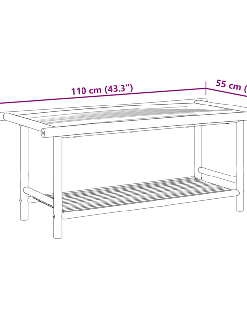 Загрузите изображение в средство просмотра галереи, Măsuță de cafea, 110x55x45 cm, bambus

