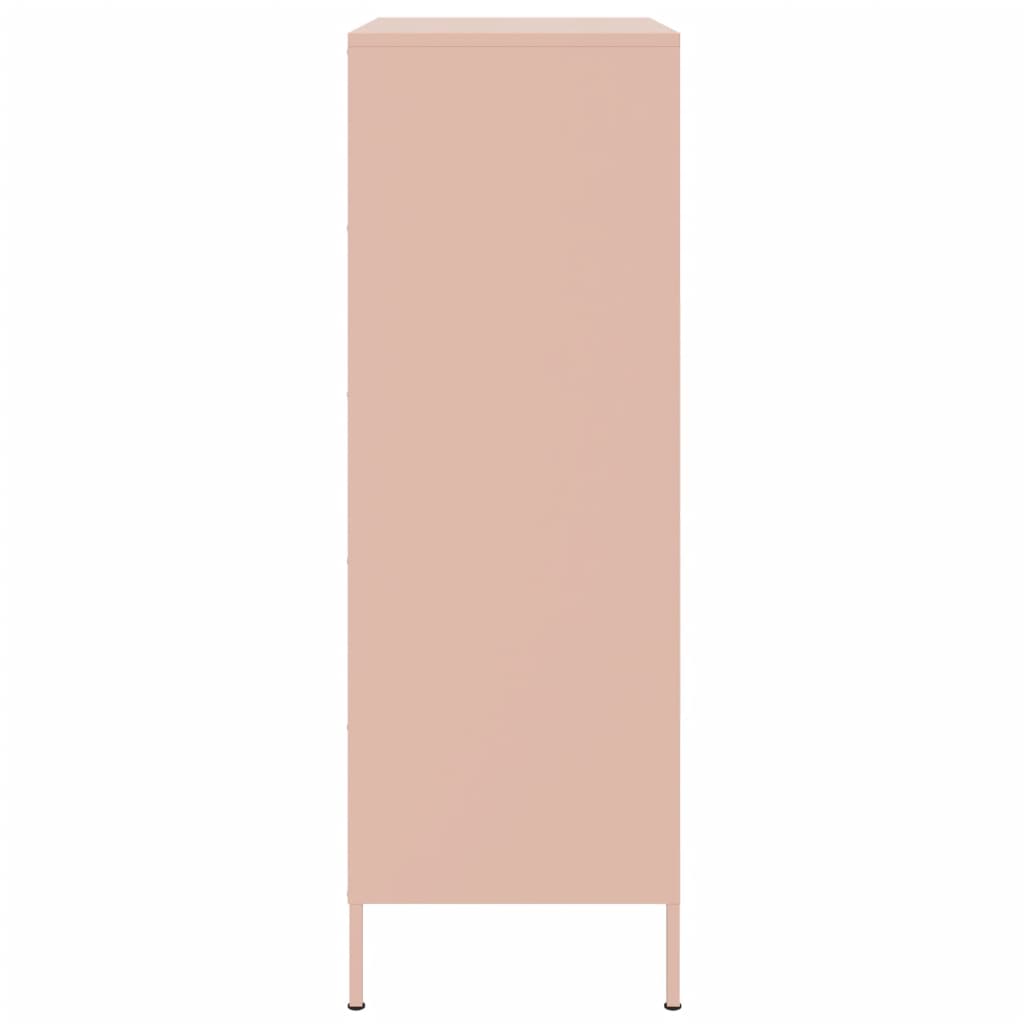 Dulap înalt, roz, 68x39x113 cm, oțel