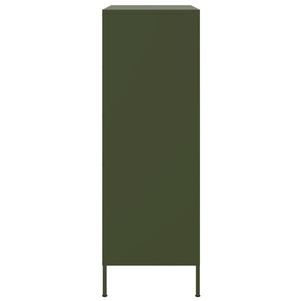 Dulap înalt, verde măsliniu, 68x39x113 cm, oțel