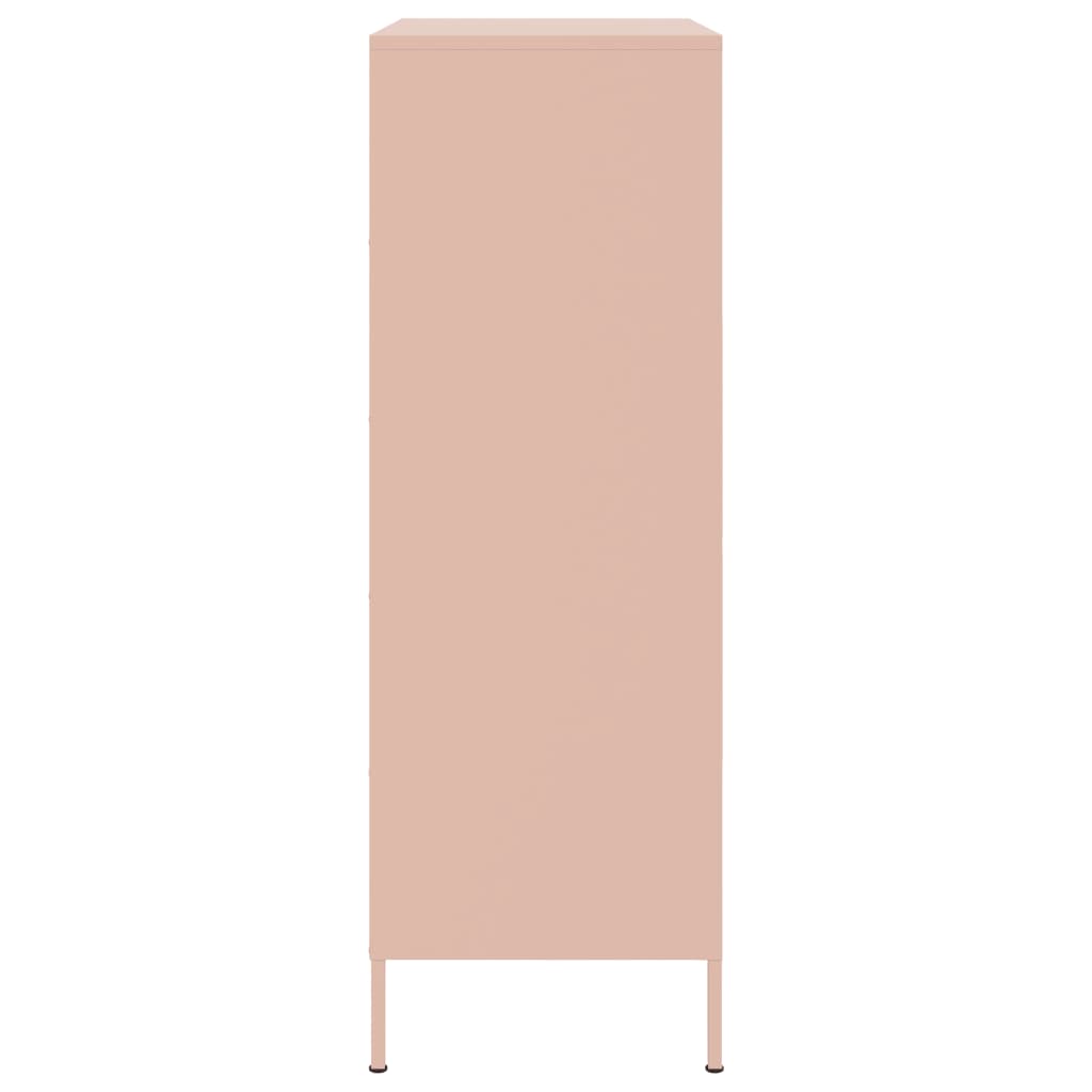 Dulap înalt, roz, 68x39x113 cm, oțel