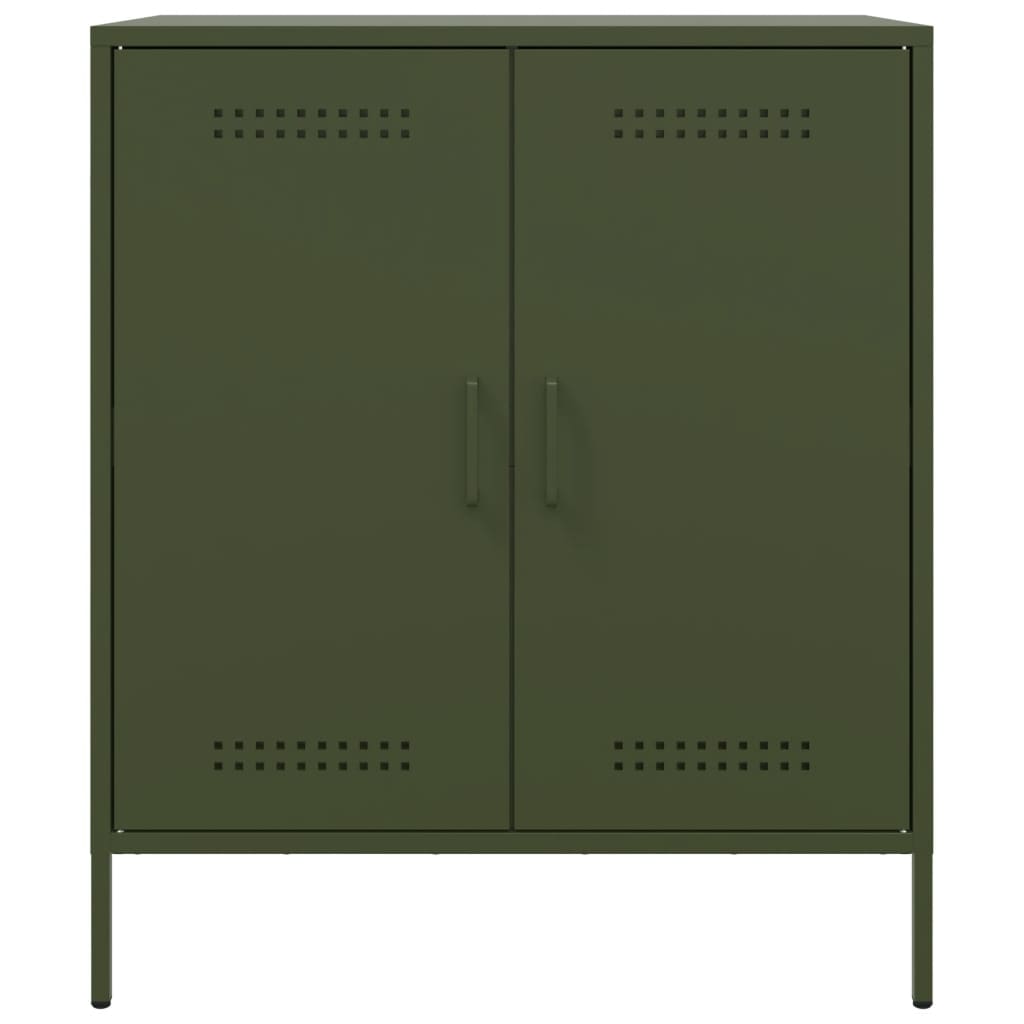 Dulap, verde măsliniu, 68x39x79 cm, oțel