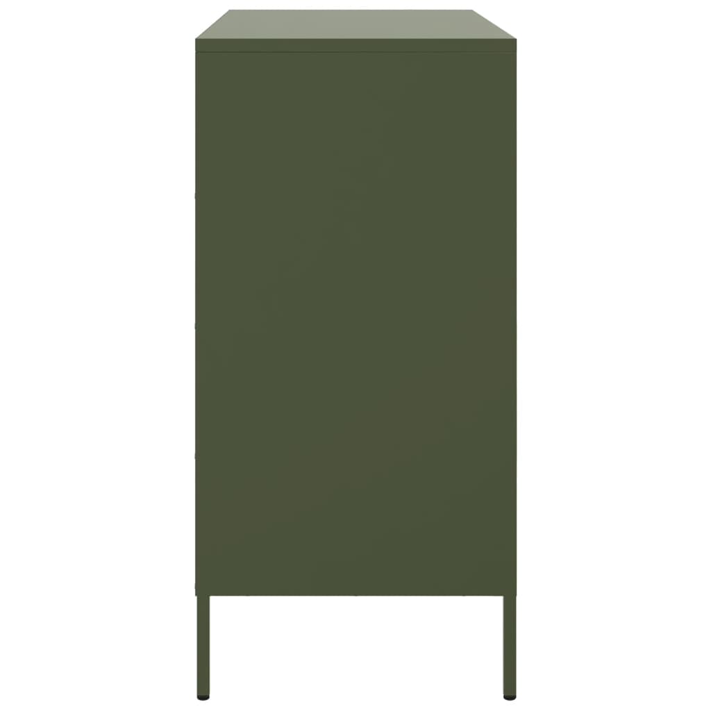 Dulap, verde măsliniu, 68x39x79 cm, oțel
