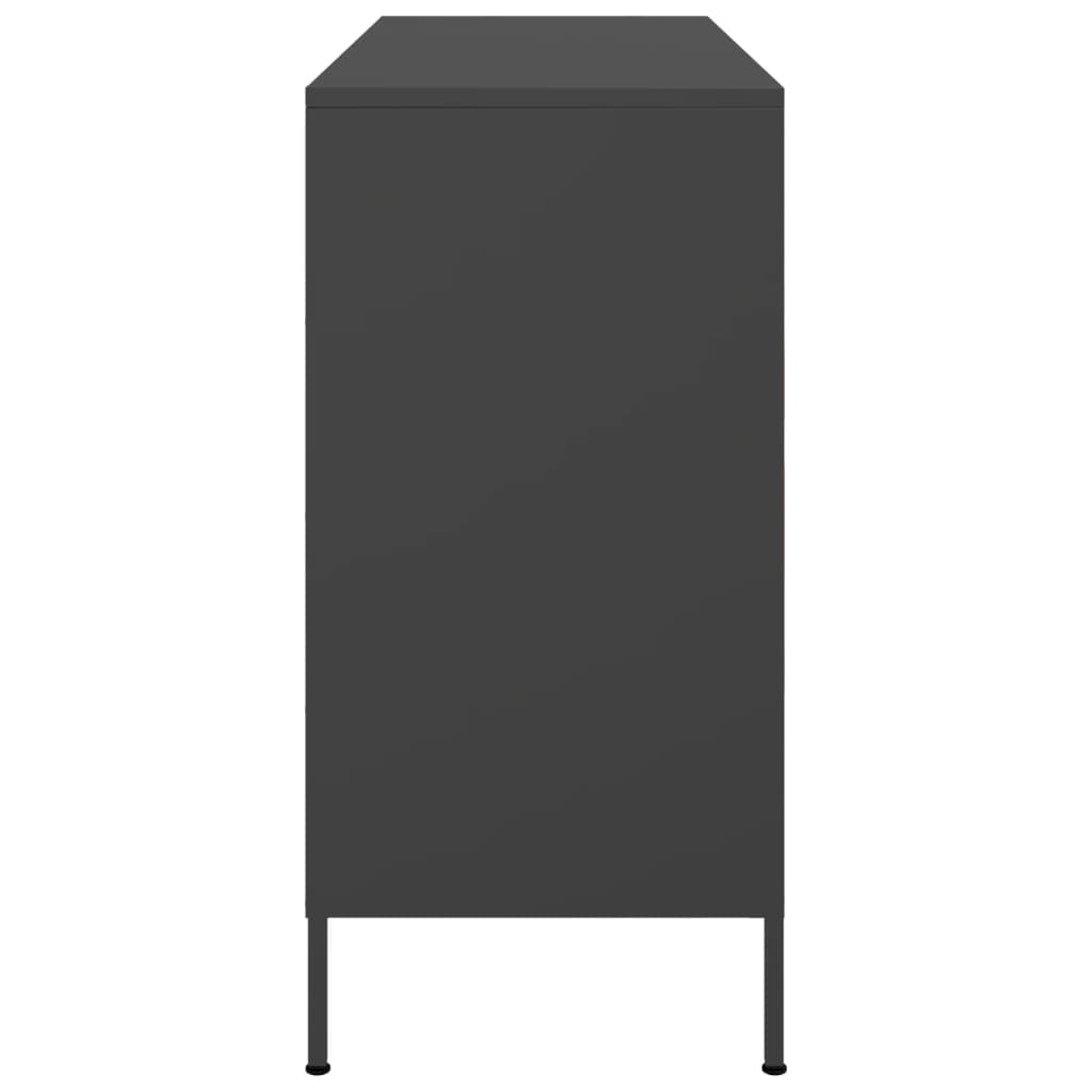 Dulap, negru, 100,5x39x79 cm, oțel laminat la rece
