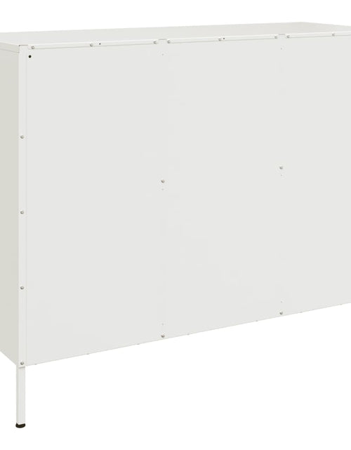 Încărcați imaginea în vizualizatorul Galerie, Dulap, alb, 100,5x39x79 cm, oțel laminat la rece
