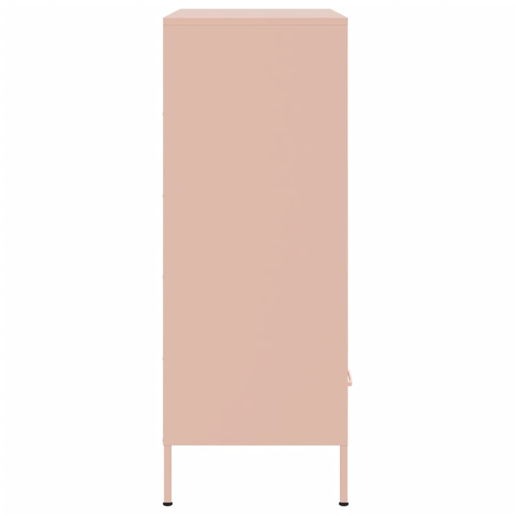 Dulap înalt, roz, 68x39x101,5 cm, oțel laminat la rece