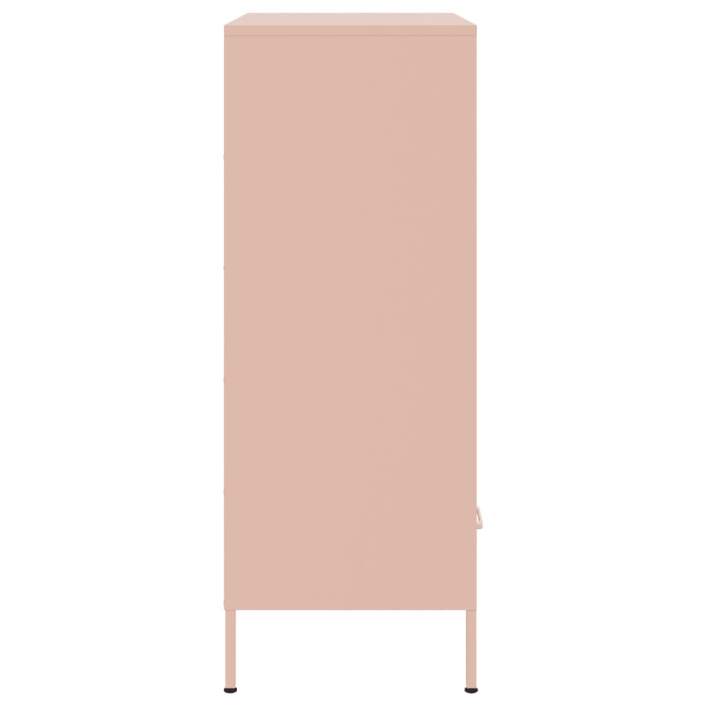 Dulap înalt, roz, 68x39x101,5 cm, oțel laminat la rece