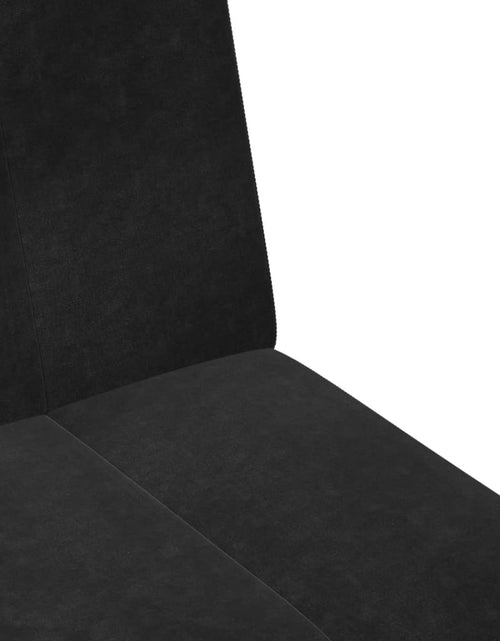 Încărcați imaginea în vizualizatorul Galerie, Canapea extensibilă cu taburet, 2 locuri, negru, catifea
