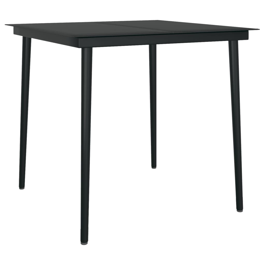 Set mobilier de grădină cu perne, 3 piese, negru, poliratan