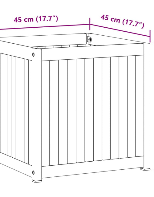 Загрузите изображение в средство просмотра галереи, Jardinieră de grădină, 45x45x44 cm, lemn masiv acacia/oțel
