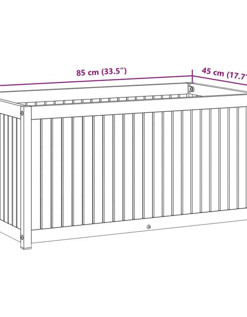 Загрузите изображение в средство просмотра галереи, Jardinieră de grădină, 85x45x44 cm, lemn masiv acacia/oțel
