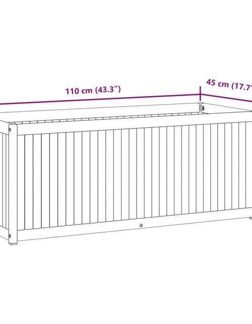 Загрузите изображение в средство просмотра галереи, Jardinieră de grădină, 110x45x44 cm, lemn masiv acacia/oțel
