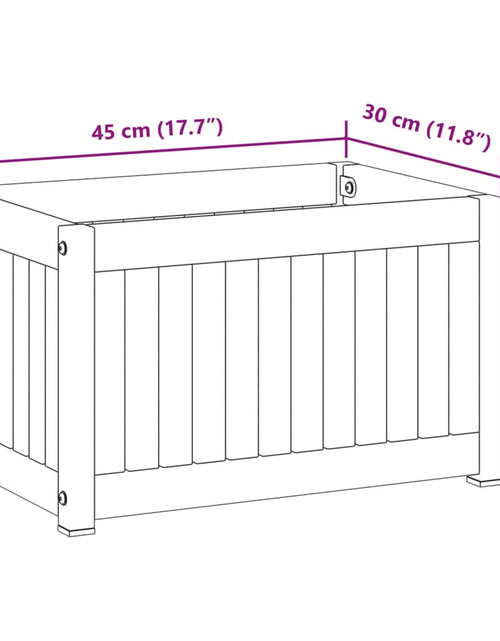 Загрузите изображение в средство просмотра галереи, Jardinieră de grădină, 45x30x27,5 cm, lemn masiv acacia/oțel
