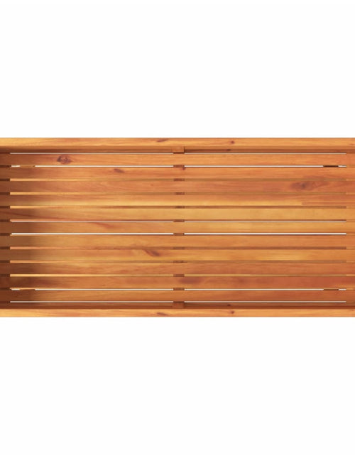 Încărcați imaginea în vizualizatorul Galerie, Jardinieră grădină cu raft 110x45x80cm lemn masiv acacia/oțel
