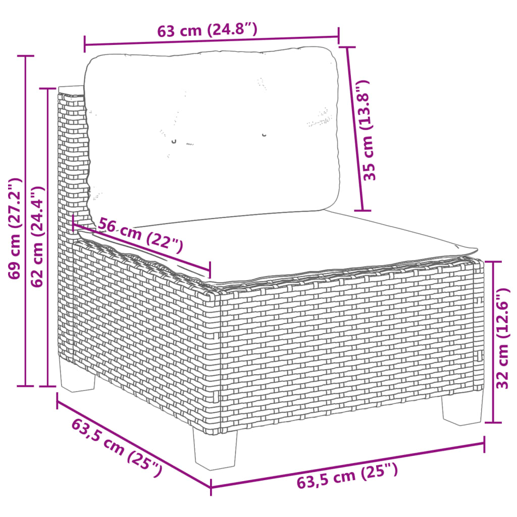 Set canapele de grădină, 4 piese, cu perne, bej, poliratan