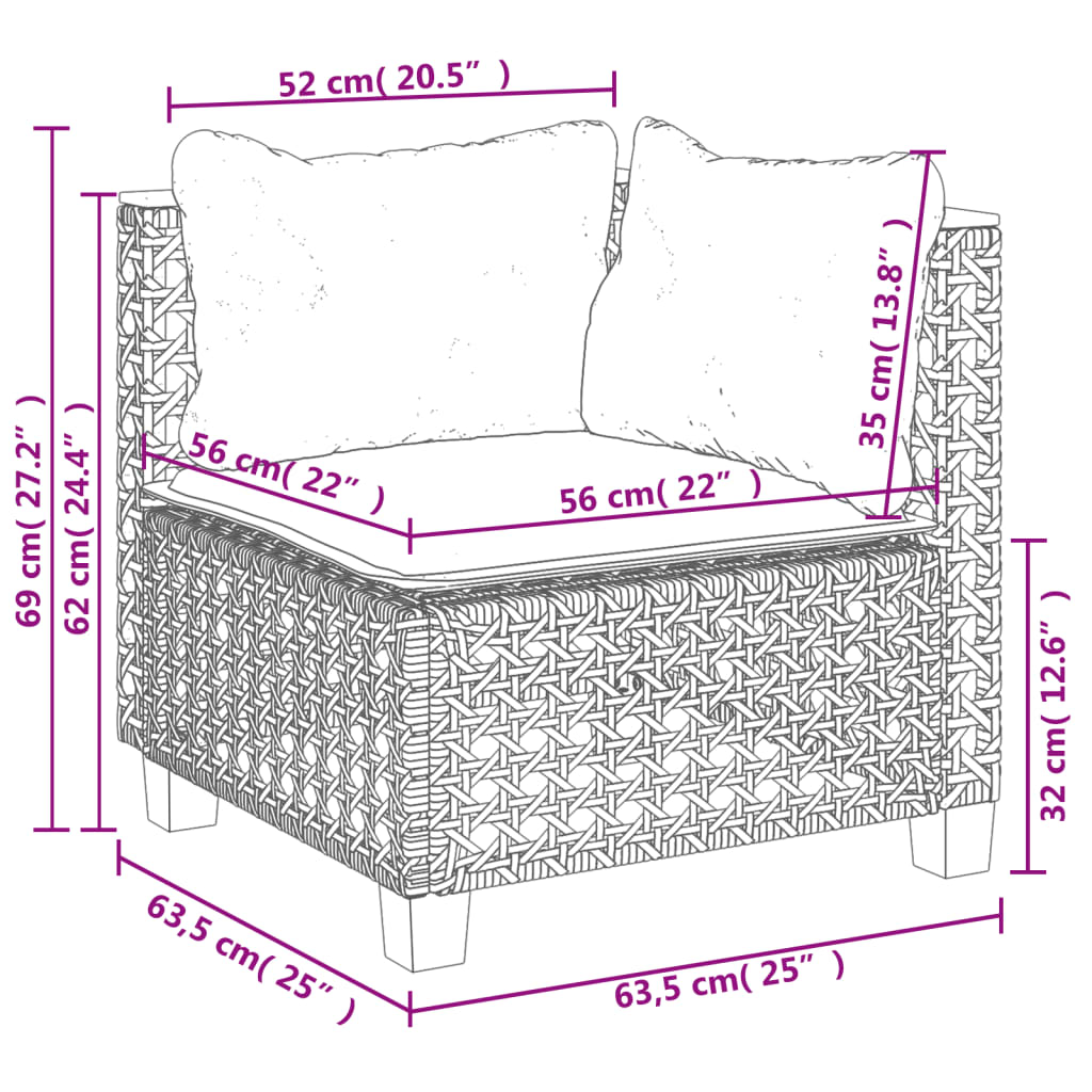 Set mobilier de grădină cu perne, 6 piese, negru, poliratan