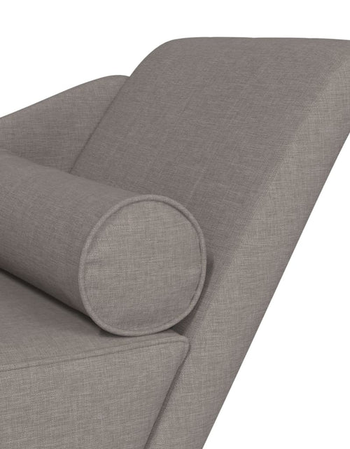 Загрузите изображение в средство просмотра галереи, Șezlong cu perne, gri taupe, material textil
