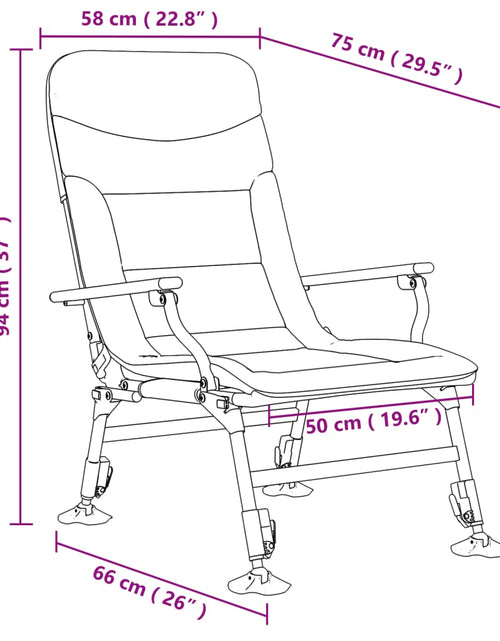 Încărcați imaginea în vizualizatorul Galerie, Scaun de pescuit cu cotieră, pliabil, camuflaj
