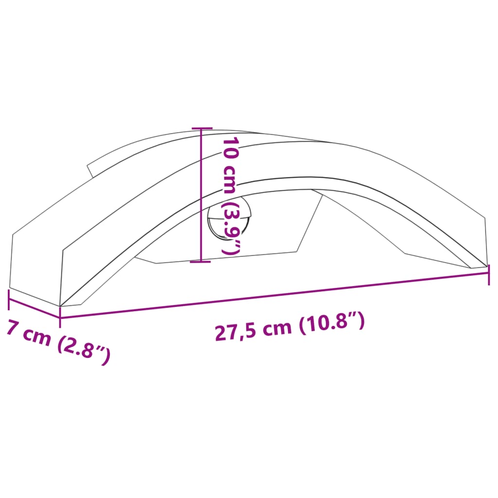 Lampă exterioară de perete cu LED/senzor, negru aluminiu turnat