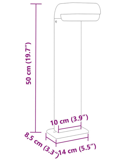 Încărcați imaginea în vizualizatorul Galerie, Lămpi exterioare de podea 3 buc. negru 50 cm aluminiu turnat
