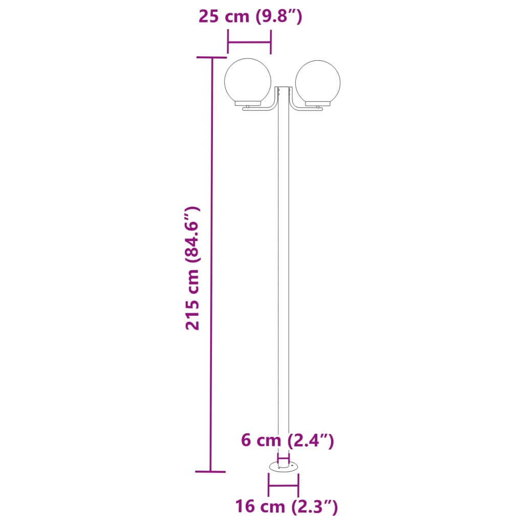 Lămpi exterioare de podea 3 buc argintiu 215 cm oțel inoxidabil