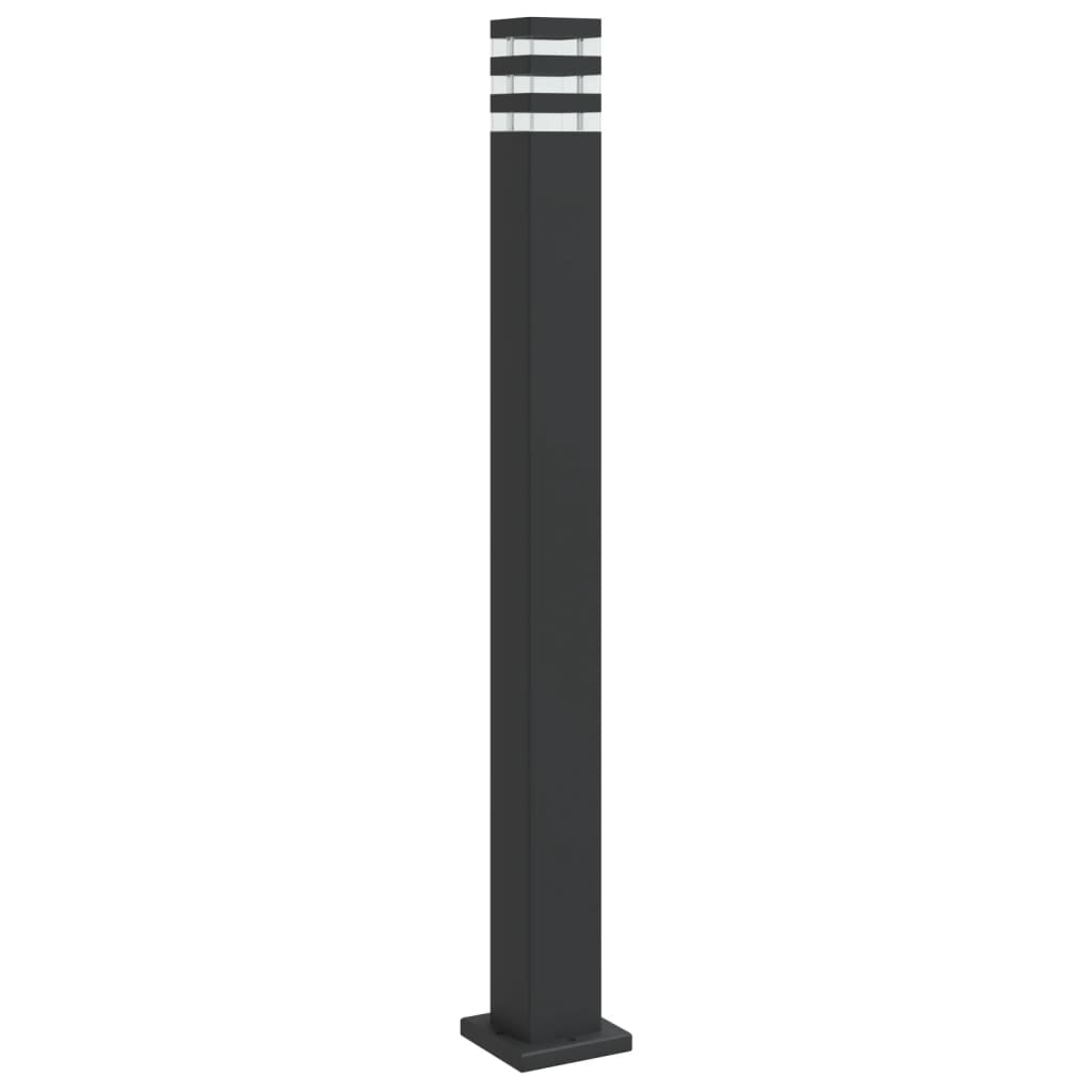 Lampă de podea de exterior, negru, 110 cm, aluminiu