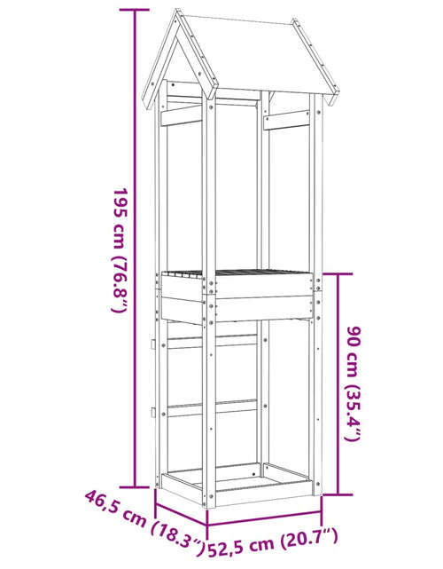 Încărcați imaginea în vizualizatorul Galerie, Turn de joacă, 52,5x46,5x195 cm, lemn de pin impregnat
