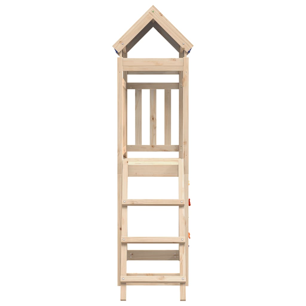 Turn joacă cu perete cățărare, 110,5x52,5x215 cm lemn masiv pin