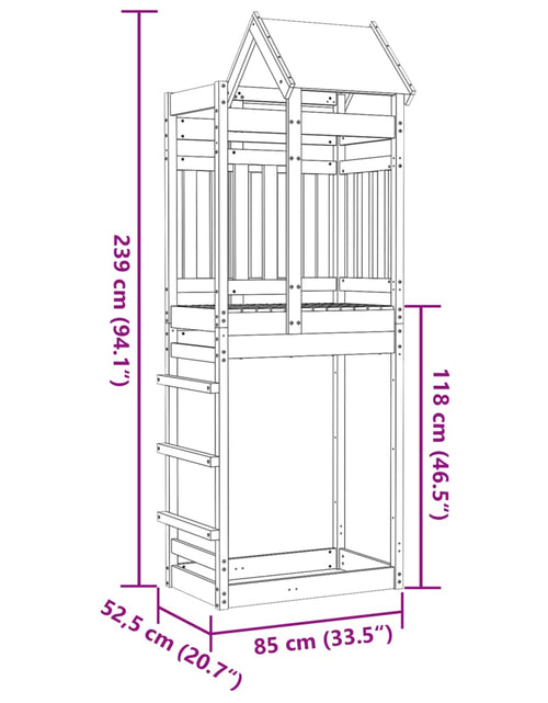 Încărcați imaginea în vizualizatorul Galerie, Turn de joacă, 85x52,5x239 cm, lemn masiv de pin

