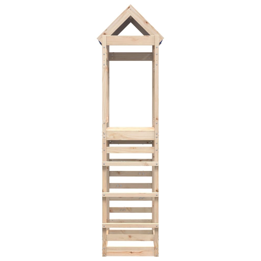 Turn joacă cu perete cățărare, 85x52,5x239 cm lemn masiv pin