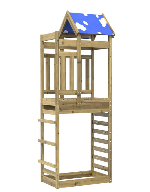 Загрузите изображение в средство просмотра галереи, Turn joacă cu perete cățărare, 85x52,5x239 cm, lemn pin tratat
