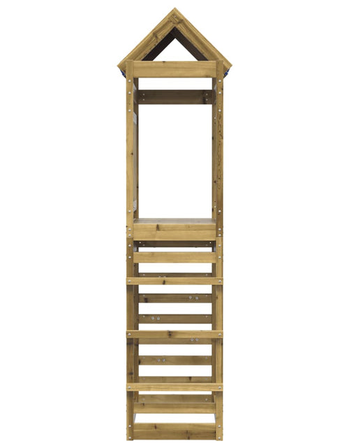 Загрузите изображение в средство просмотра галереи, Turn joacă cu perete cățărare, 85x52,5x239 cm, lemn pin tratat
