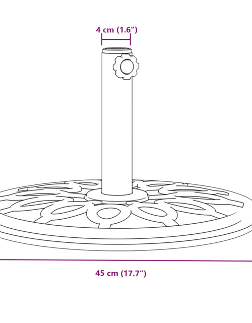 Încărcați imaginea în vizualizatorul Galerie, Suport umbrelă pentru stâlpi Ø38 / 48 mm, 12 kg, rotund
