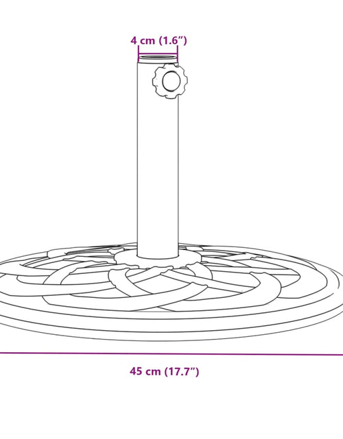 Загрузите изображение в средство просмотра галереи, Suport umbrelă pentru stâlpi Ø38 / 48 mm, 12 kg, rotund
