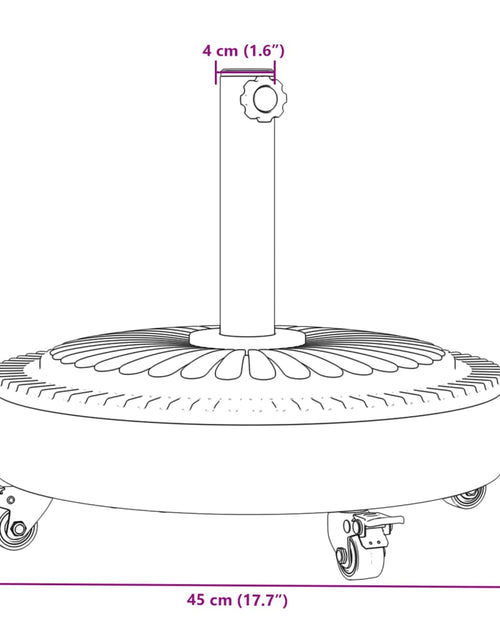 Încărcați imaginea în vizualizatorul Galerie, Suport umbrelă pentru stâlpi Ø38 / 48 mm, 27 kg, rotund
