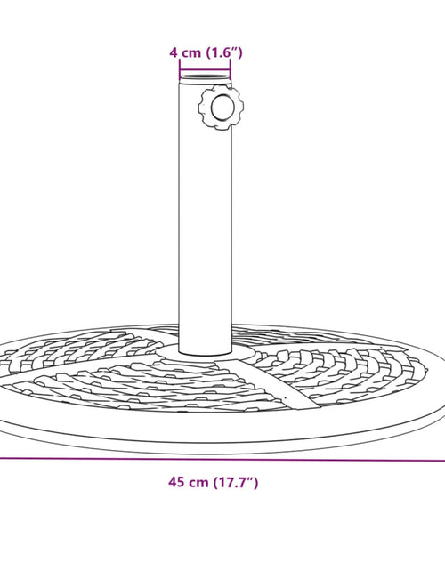 Încărcați imaginea în vizualizatorul Galerie, Suport umbrelă pentru stâlpi Ø38 / 48 mm, 12 kg, rotund
