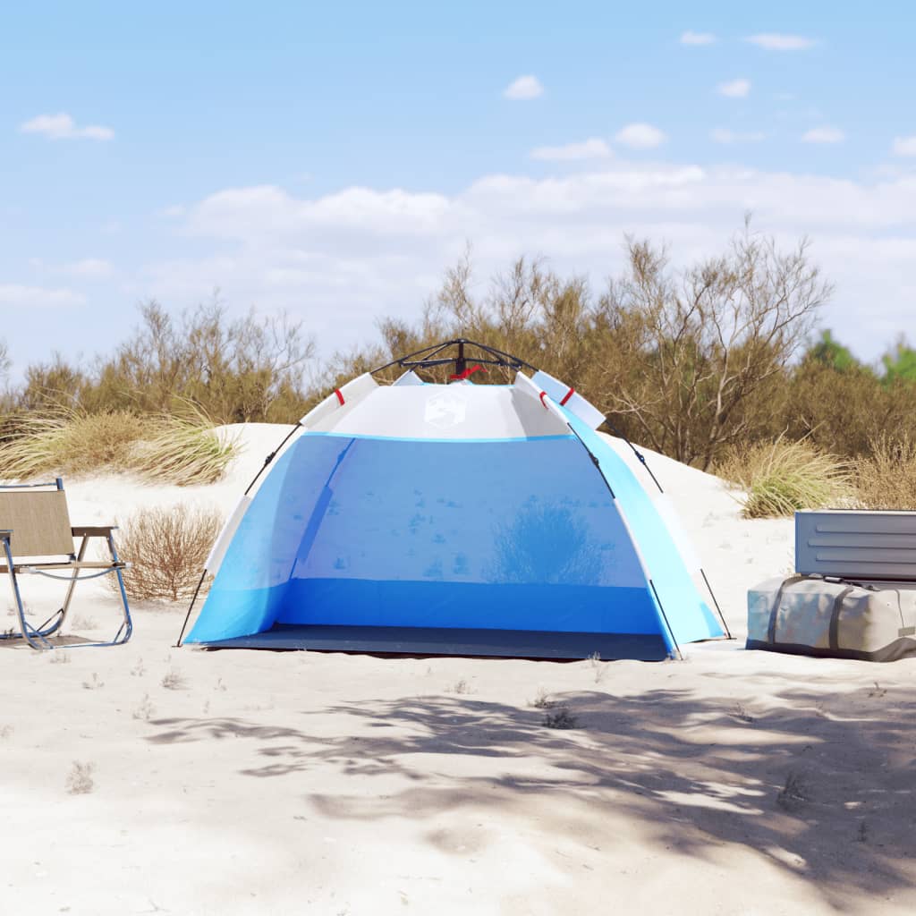 Cort camping 4 persoane albastru azur impermeabil setare rapidă