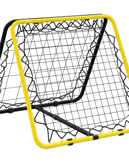 Загрузите изображение в средство просмотра галереи, Plasă de ricoșeu fotbal dublă, reglabilă, galben/negru, oțel
