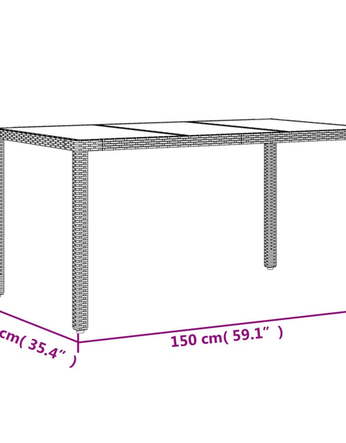 Загрузите изображение в средство просмотра галереи, Set mobilier grădină perne 5 piese negru poliratan/lemn acacia
