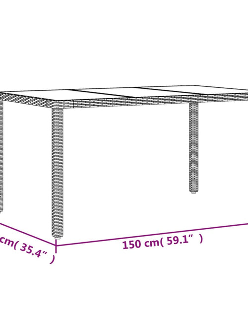 Загрузите изображение в средство просмотра галереи, Set mobilier grădină perne 7 piese negru poliratan/lemn acacia
